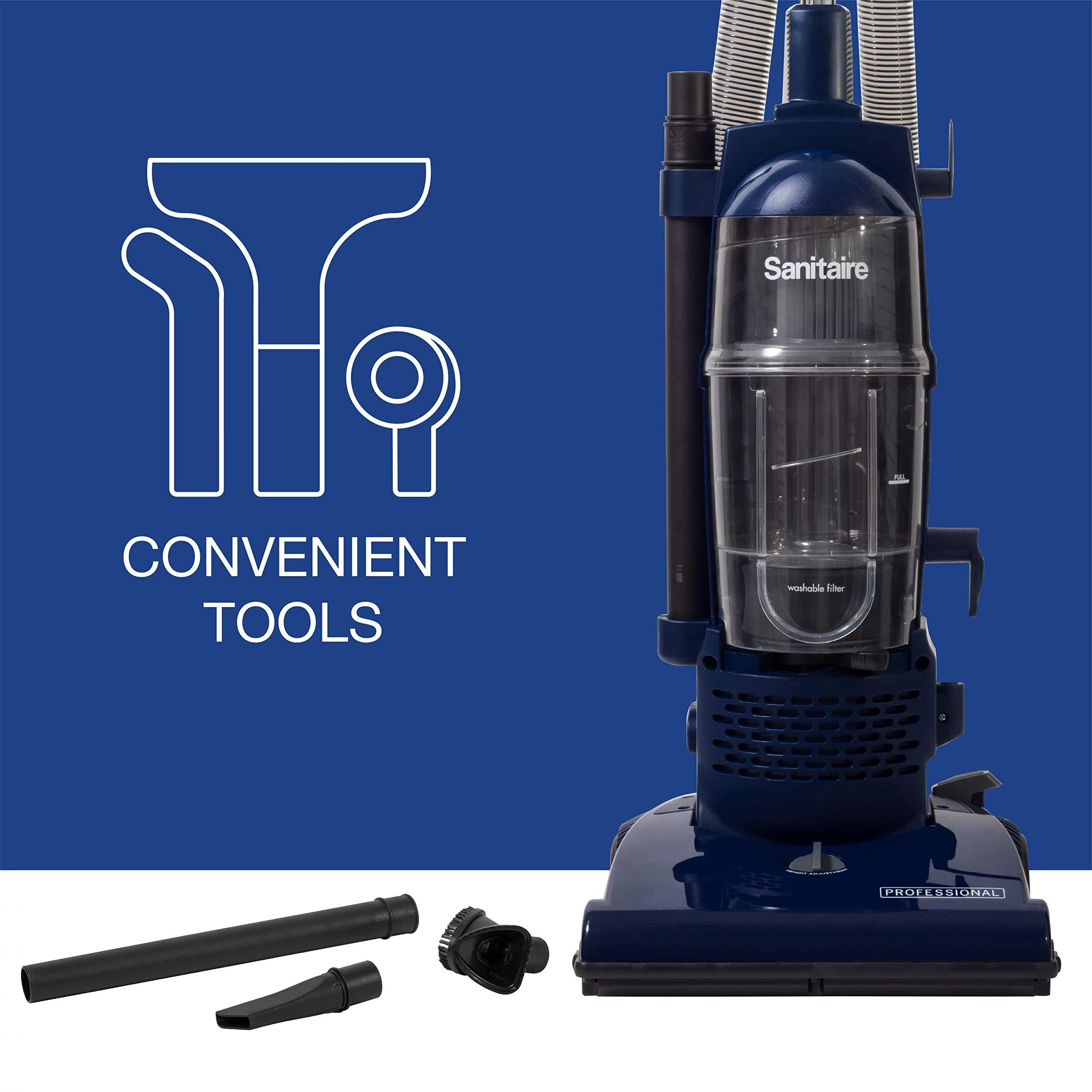 Sanitaire PROFESSIONAL Bagless Commercial Upright Vacuum Cleaner, Blue