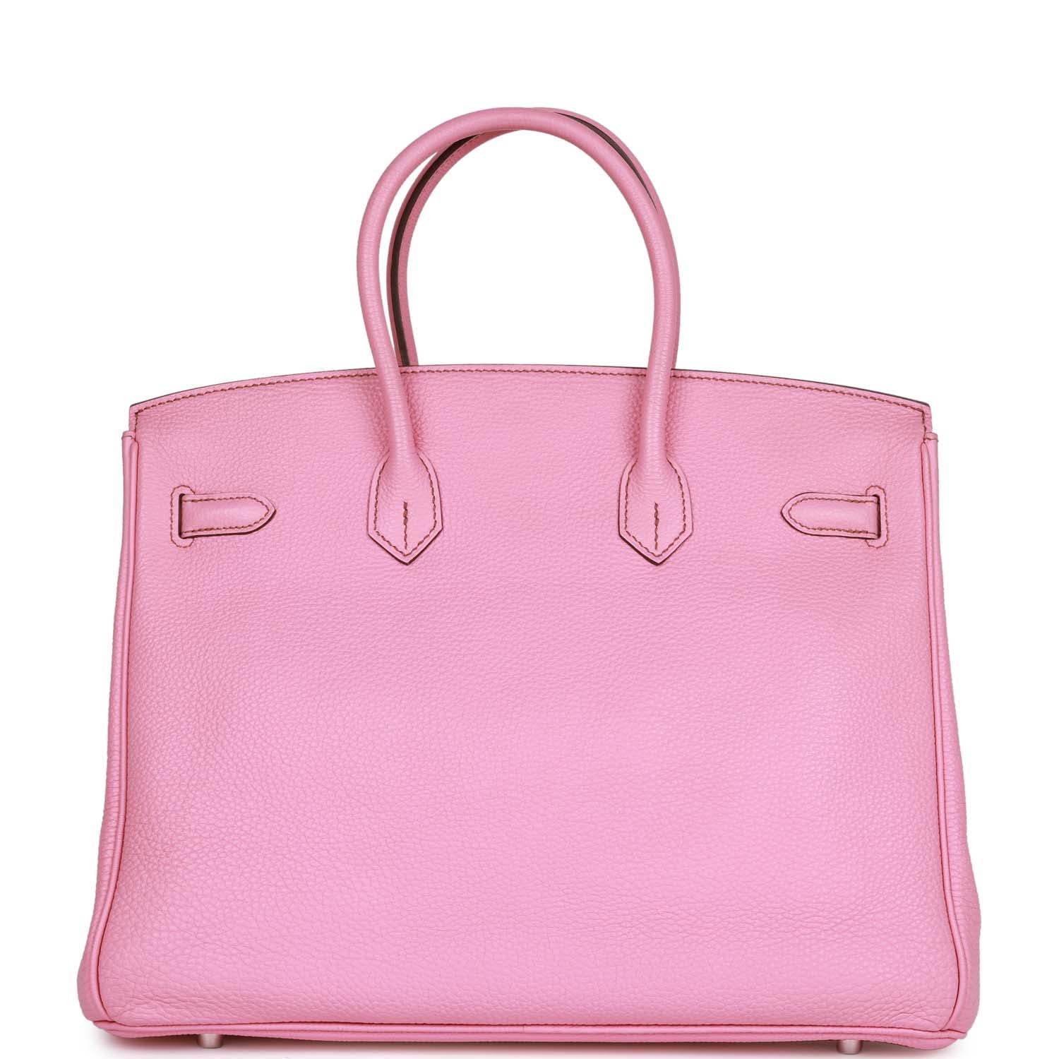 Pre-owned Hermes Birkin 35 Bubblegum Togo Palladium Hardware