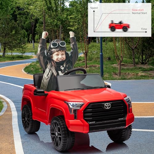 IDEALHOUSE Electric Car for Kids, 12v Ride on Truck Car, Ride-on Toys for Boys/Girls, Off-Road Kids Pickup Car with Remote Control, Spring Suspension