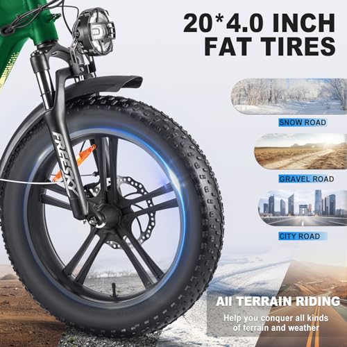 FREESKY 1200W Motor 48V 20Ah Removable Battery with Samsung Cells Full Suspension,29MPH+ Up to 90 Miles Step-Thru Folding Electric Bike for Adults