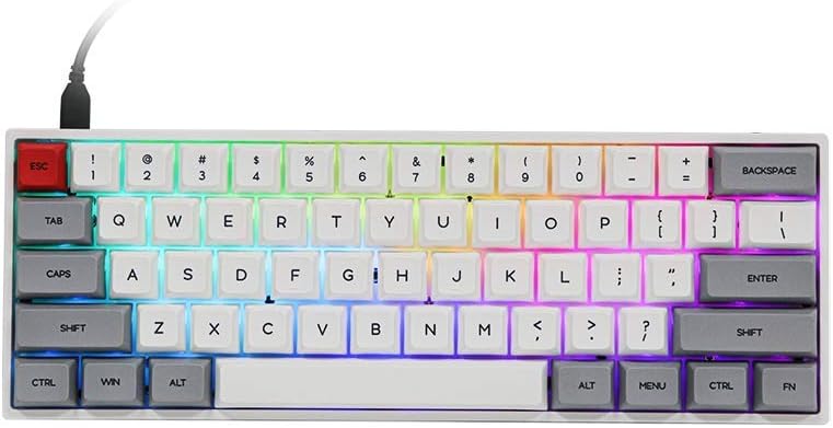 Epomaker SK61S 61 Keys Bluetooth 5.1 Hot Swappable Mechanical Keyboard with RGB Backlit, NKRO, Water-Resistant
