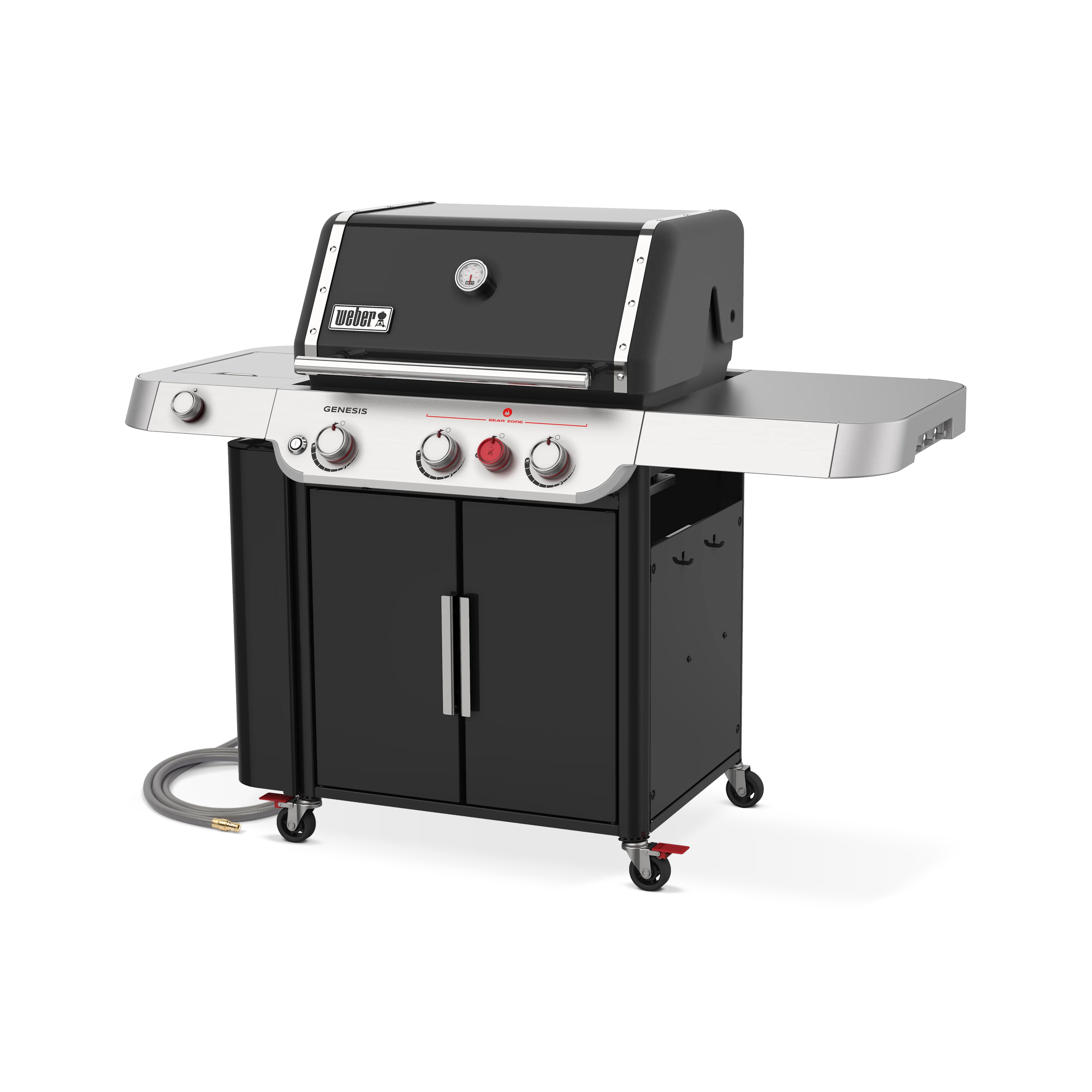 Weber Genesis E-335 3-Burner Natural Gas Grill in Black with Side Burner