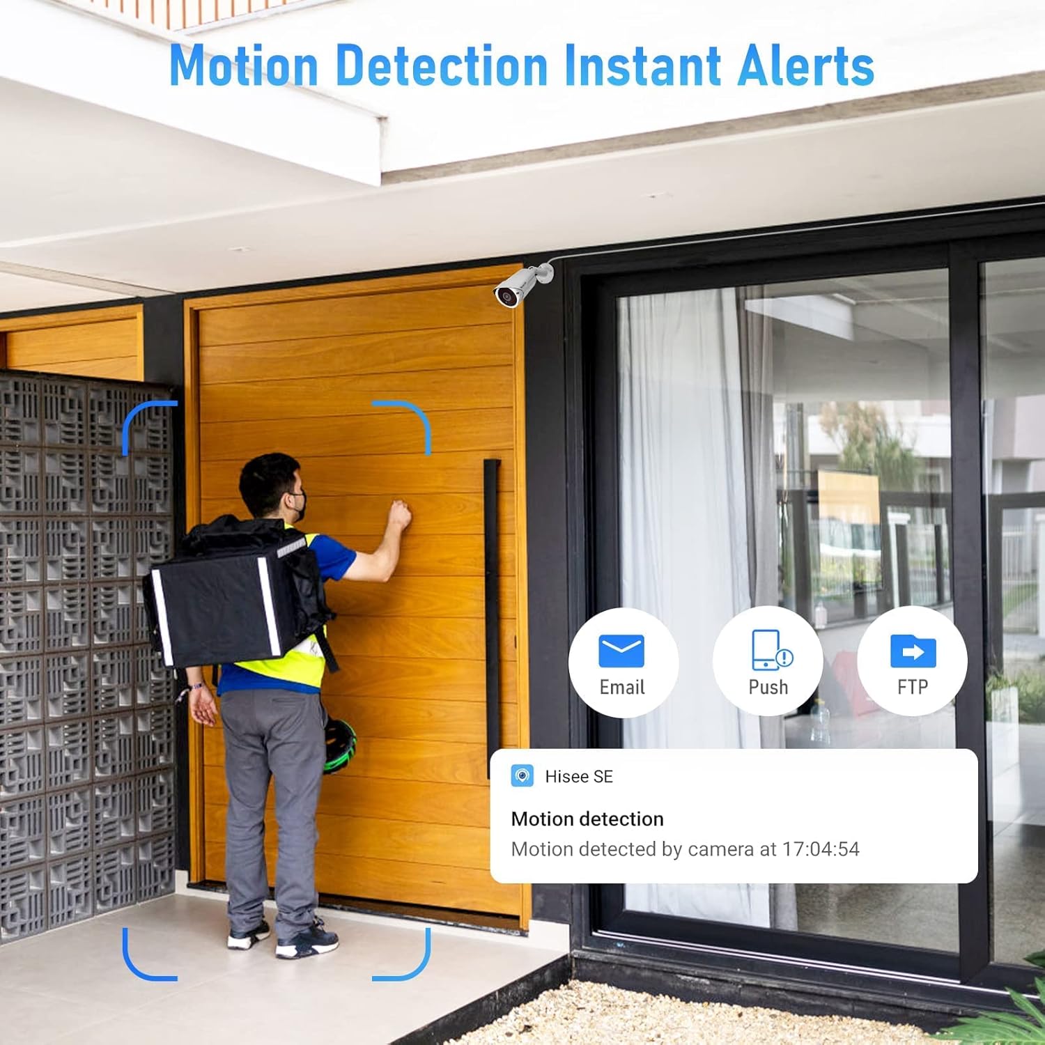 HD 5MP POE Camera Outdoor, 1592x1944P Bullet IP Security Camera, IR Night Vision Motion Detection IP66 Waterproof Support H.265 Video Compression