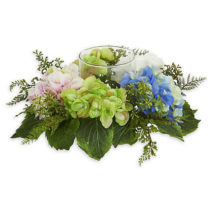 Nearly Natural 14x22 Hydrangea Candelabrum Multi