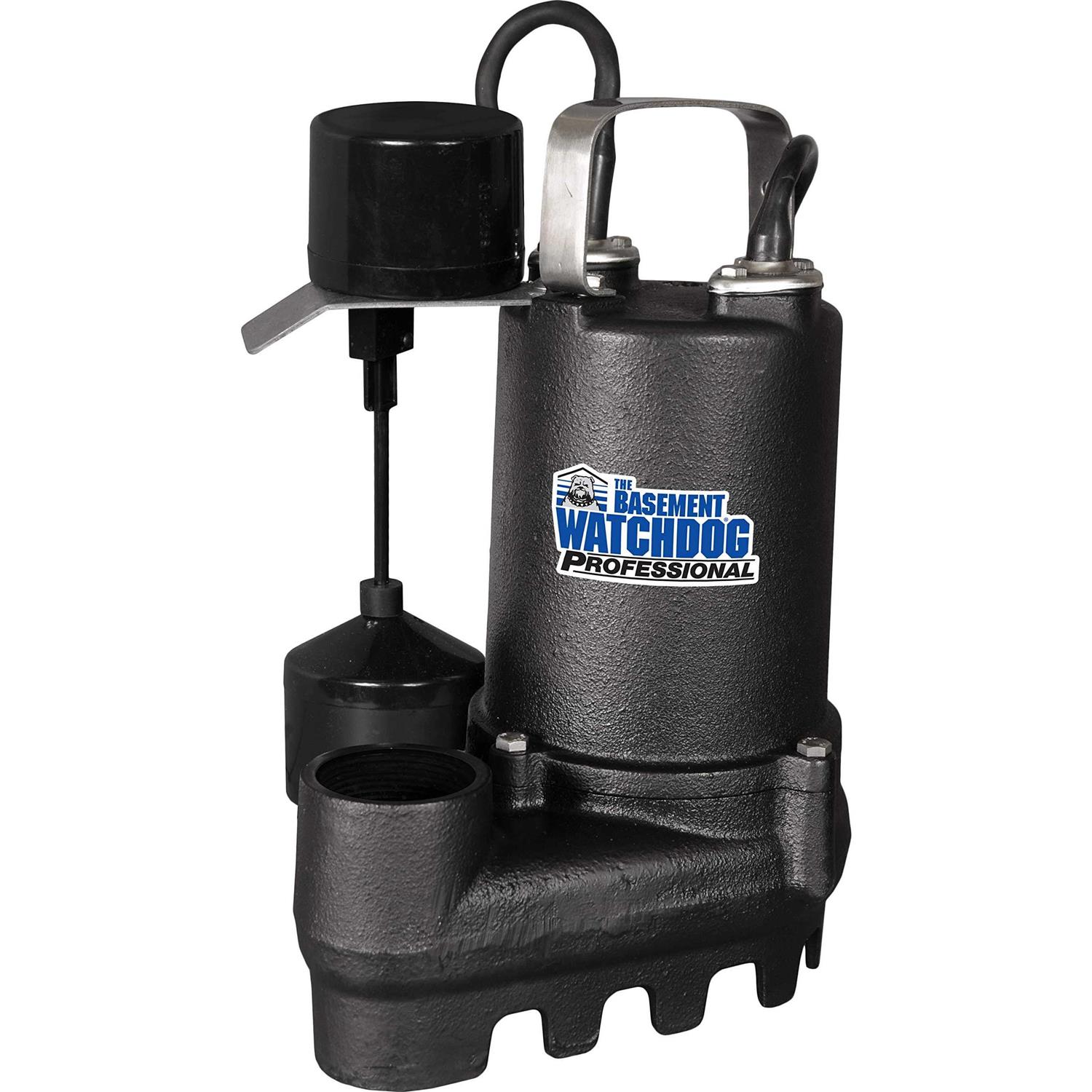 The Basement Watchdog Professional 1/2 HP 4,300 GPH Cast Iron Vertical Float Switch AC Sump Pump - Shop Hardware Tools Online Store