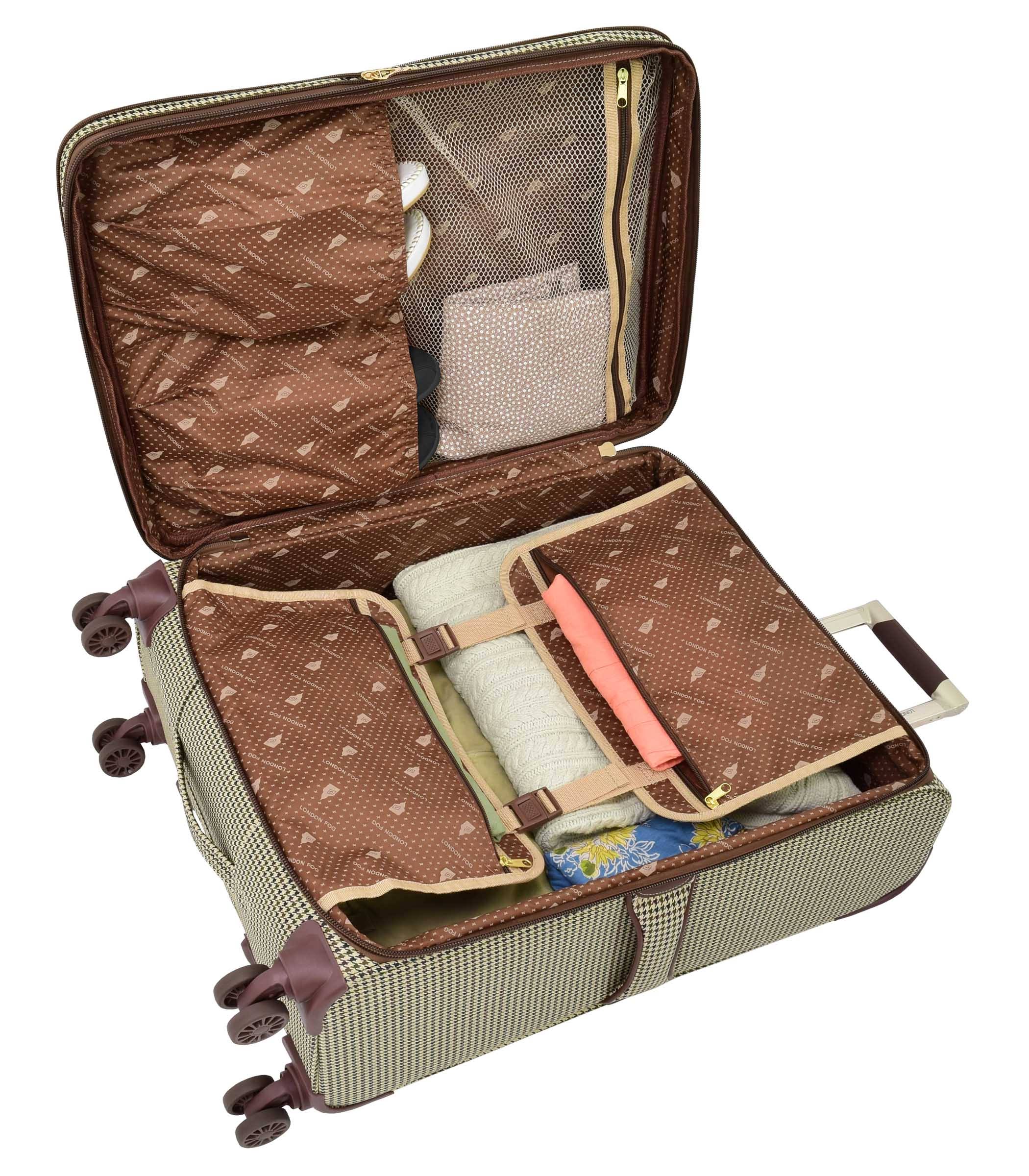 London Fog Cambridge II 29x22 Expandable Spinner (Olive Houndstooth)