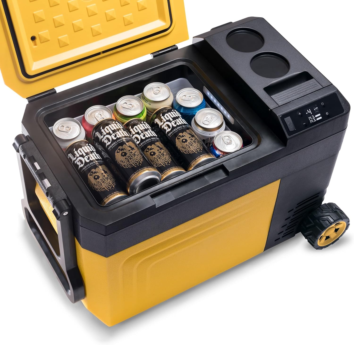 Newair 25 Qt. Portable Electric Cooler, 12v Car Mini Fridge, Hard Lunch Box for Jobsite, Workshop