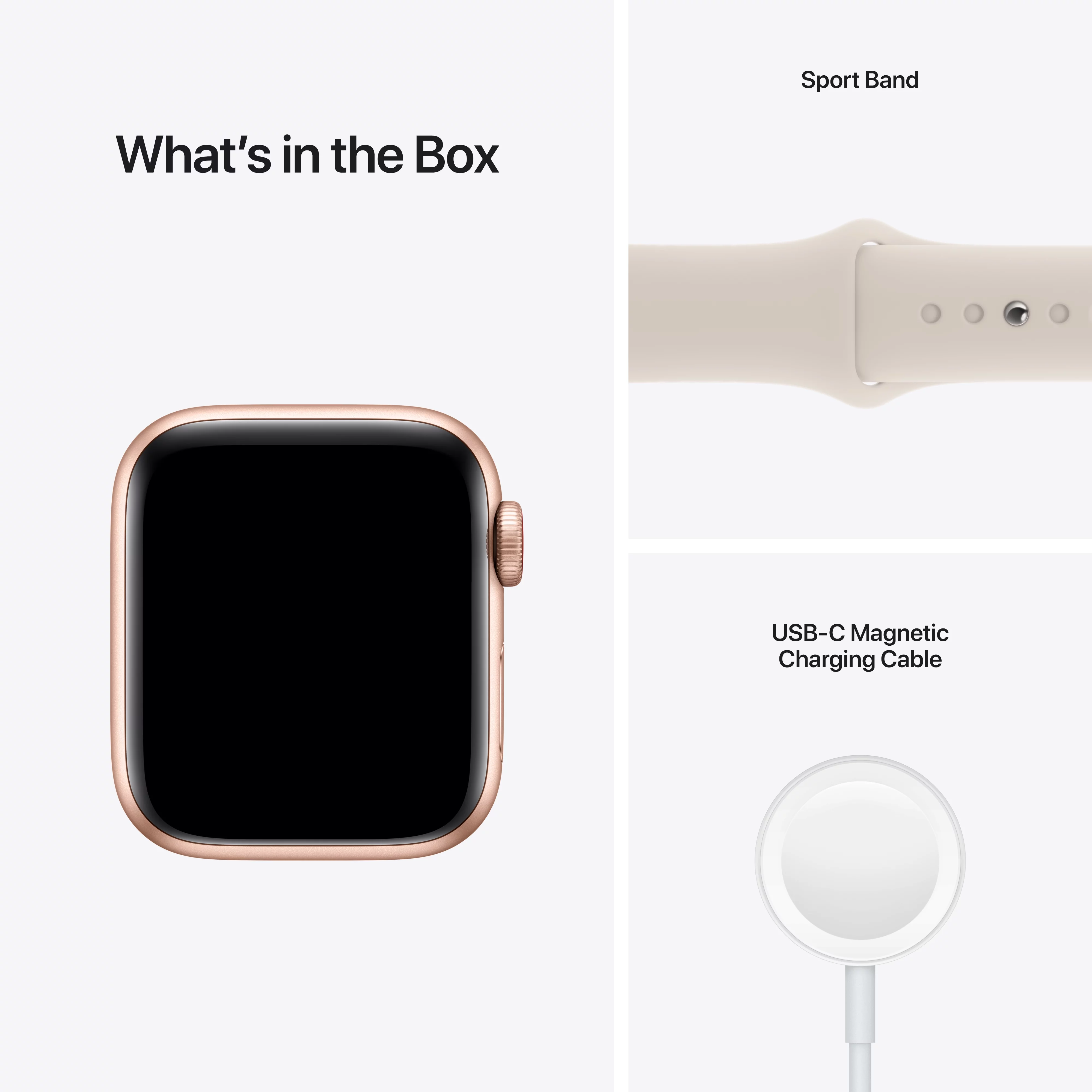 Apple Watch SE (1st Gen) GPS + Cellular 40mm Gold Aluminum Case Starlight Sport Band - Regular with Family Set Up - Radiant Selections