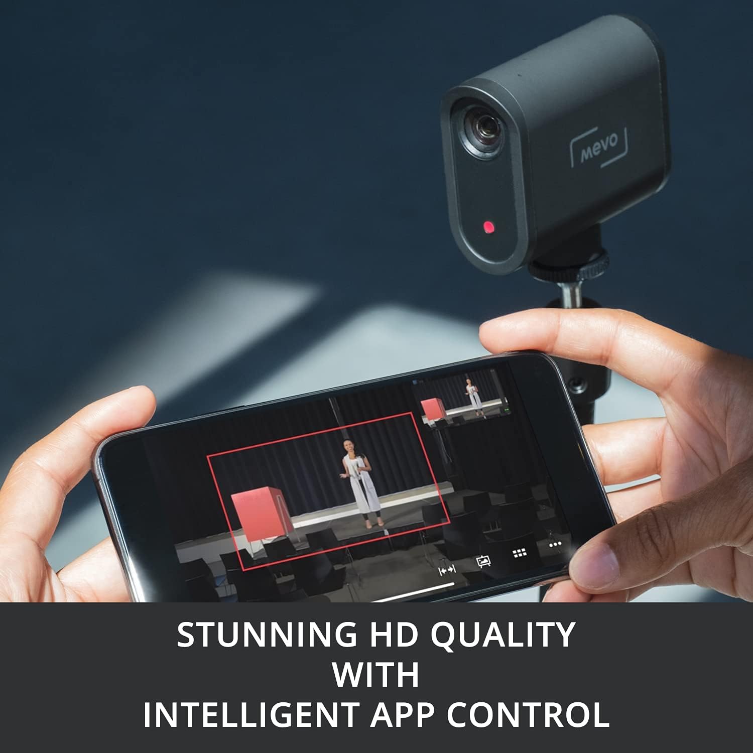 Mevo Start Wireless Live Streaming Camera 1080p HD Video Quality Bundle with Blucoil USB Condenser Microphone, USB-A Mini Hub, Pop Filter