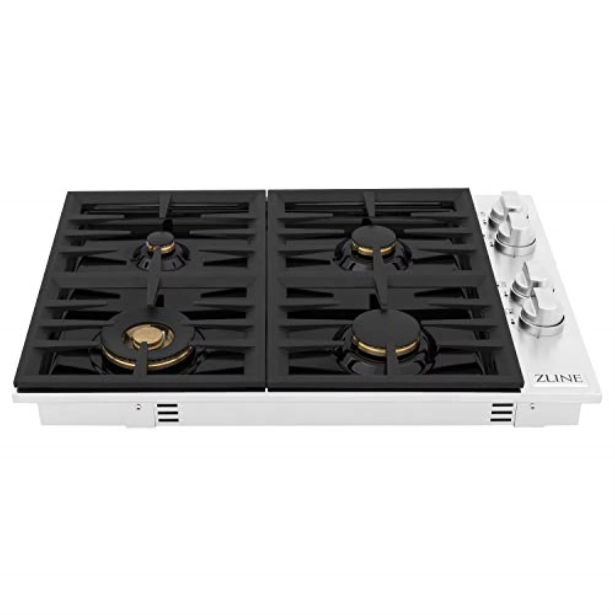 ZLINE 30 in. Dropin Cooktop with 4 Gas Burners and Black Porcelain Top (RC30-PBT)