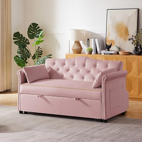 68.11" Corduroy Sleeper Chair Bed with USB Port, Cup Holders & Side Storage Pockets – 3-in-1 Foldable Sofa Bed for Guest Room, Living Room – White