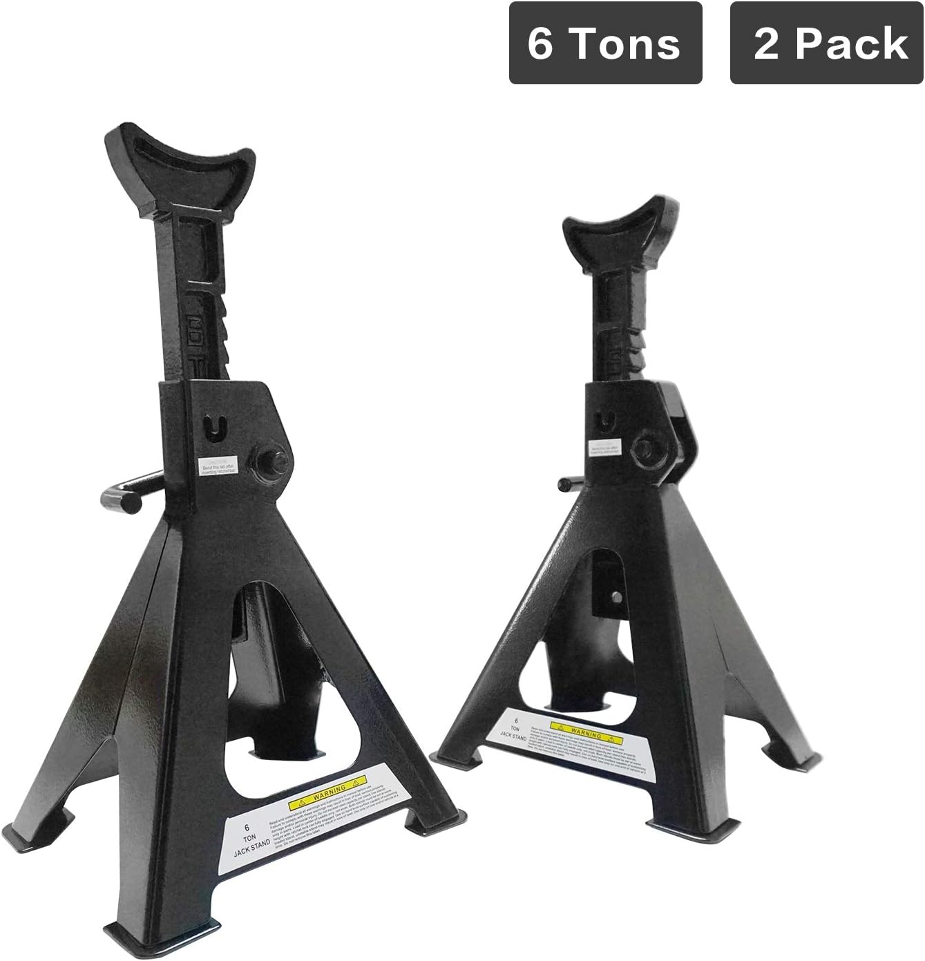 Apextreme Steel Jack Stands 6 Ton Capacity,1 Pair Self-Locking Design Jack Stands…