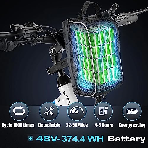 Vivi Electric Bike for Adults 750W Peak Folding Electric Mountain Bike 26'' Commuter Ebike 22MPH Adult Electric Bicycles with Removable Battery