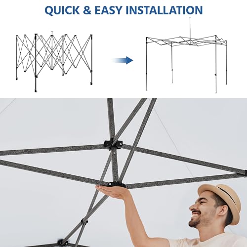 Yaheetech Heavy Duty Pop Up Canopy Tent, 10x20 Commercial Instant Shelter Tent for Wedding, Parties, Adjustable Outdoor Canopy with Wheeled Carry Bag