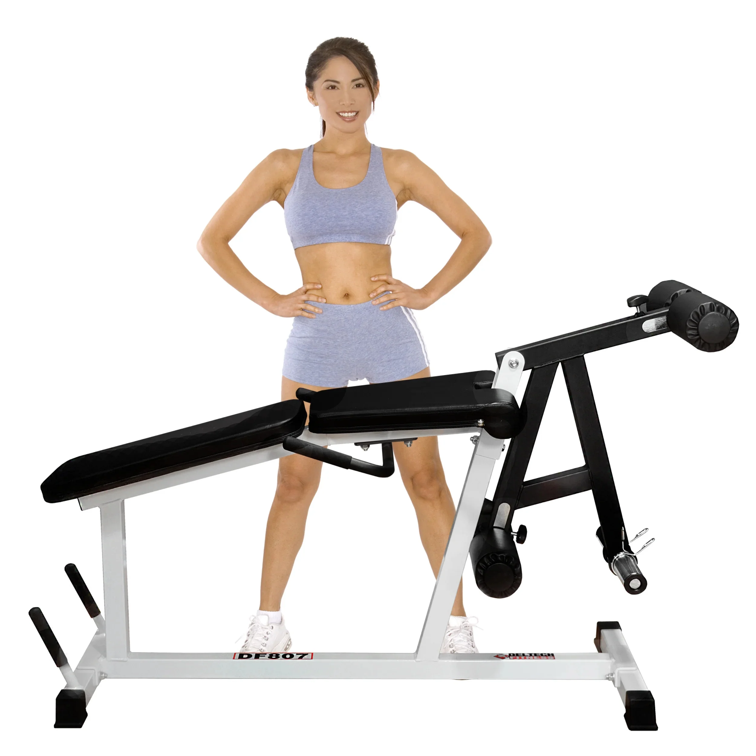 Deltech Fitness Leg Extension/Leg Curl Machine Model #DF807, Olympic or Standard Weight Plates