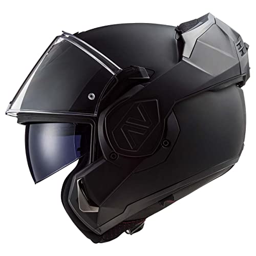 LS2 Helmets Advant Modular Helmet (Noir Matte Black - Large)