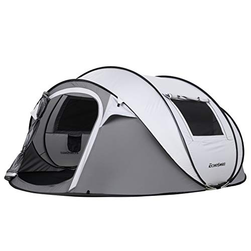 EchoSmile Camping Instant Pop Up Tent, 2/4/6/8/10 Person, Water Resistant Dome, Easy Setup for Camping Hiking and Outdoor, Portable with Carry Bag
