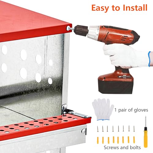 Nesting Boxes for Chickens, 6 Compartment Roll Out Away Chicken Nesting Boxes for Laying Eggs, Nesting Gift Boxes for Hens Duck Poultry