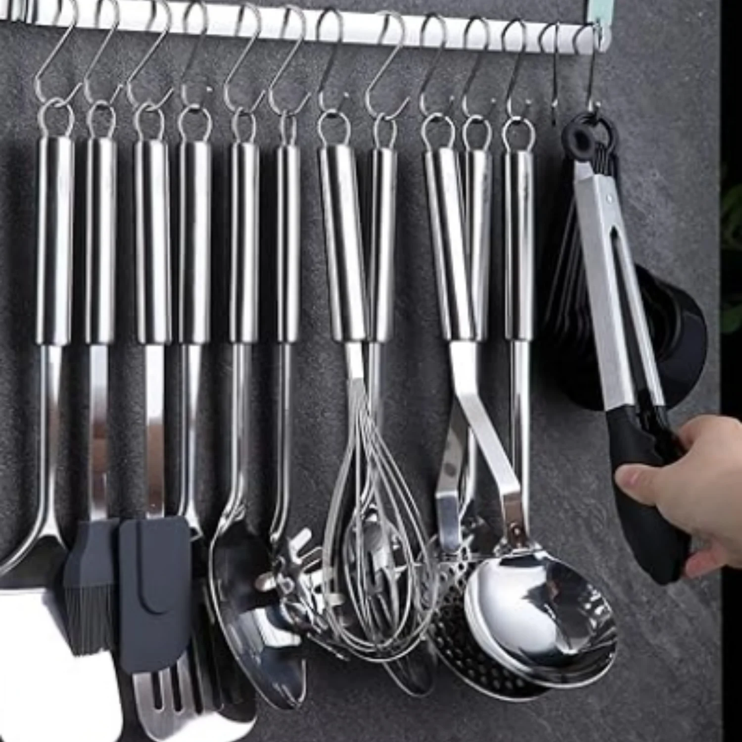 Kitchen Utensils Set 38 Pieces, Stainless Steel Cooking Utensils Set, Kitchen Gadgets Cookware