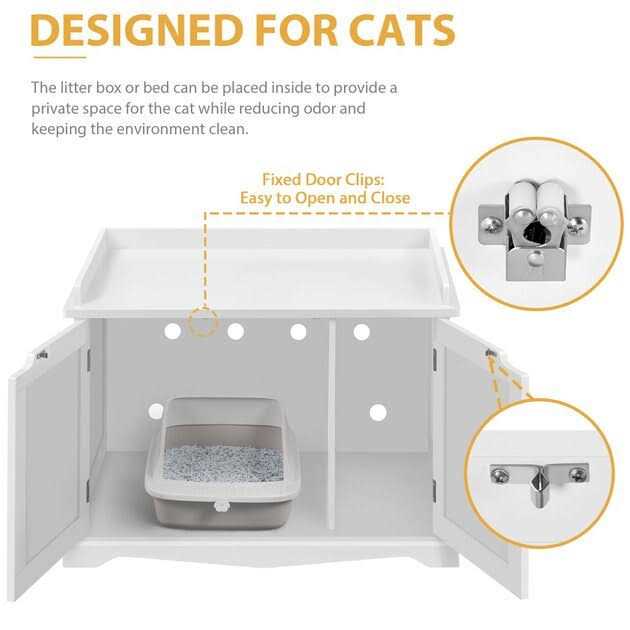 Yaheetech Litter Box Furniture Cat House