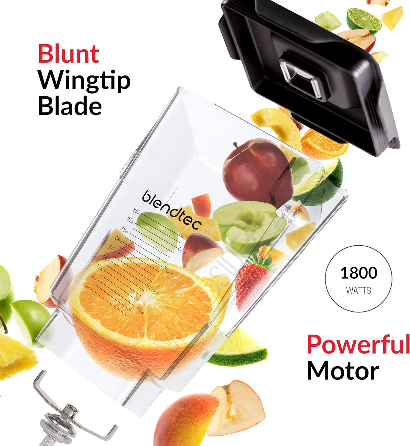 Blendtec Professional 800 - Blender with WildSide+ Jar (90 oz) for Smoothies & Frozen Drinks - Quietest Professional-Grade Power