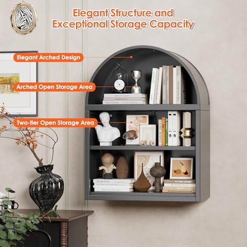 Tall Kitchen Pantry Cabinet, Metal Display Storage Cabinets with 4 Doors/2 Drawers for Kitchen Home Office Living Room, Assembly Required