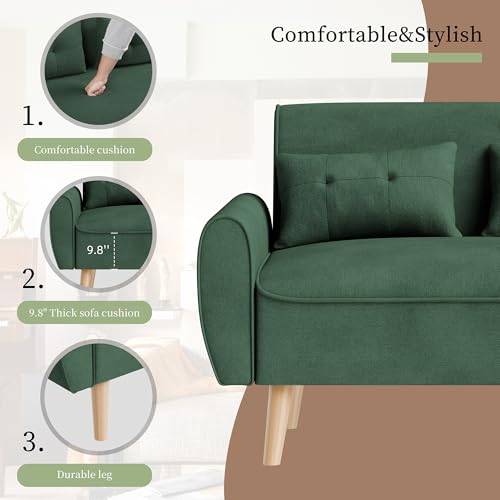 Vongrasig 47" Small Modern Loveseat Sofa