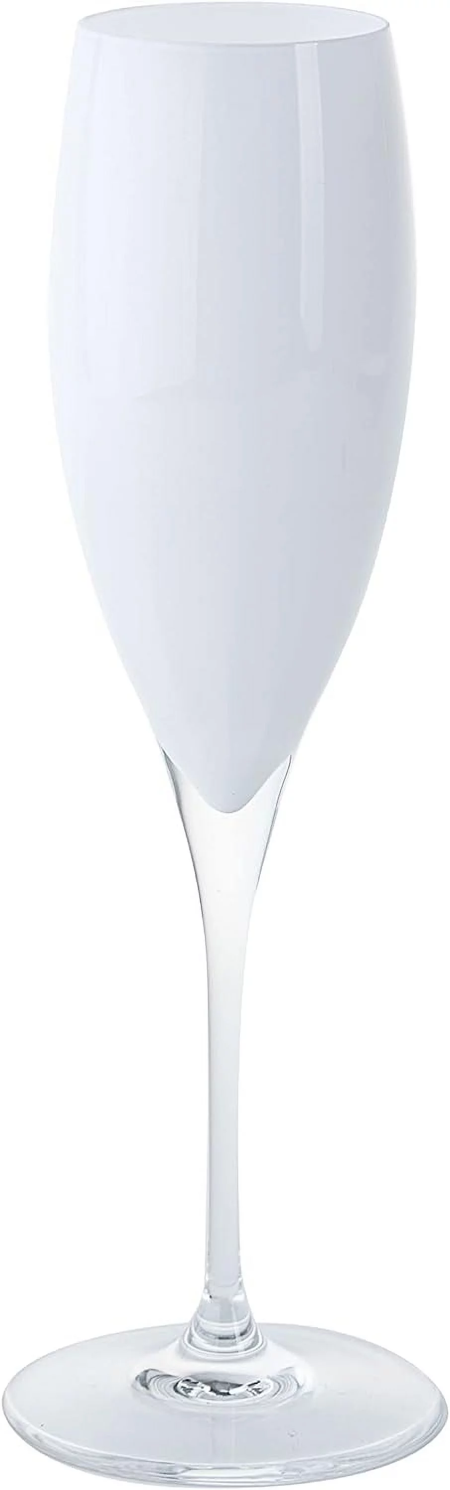Toasting Flute Glass - Champagne - Flutes - Set Of 6 Crystal Glasses - Wedding Toasting Flutes - White - 11 Oz Made In Europe