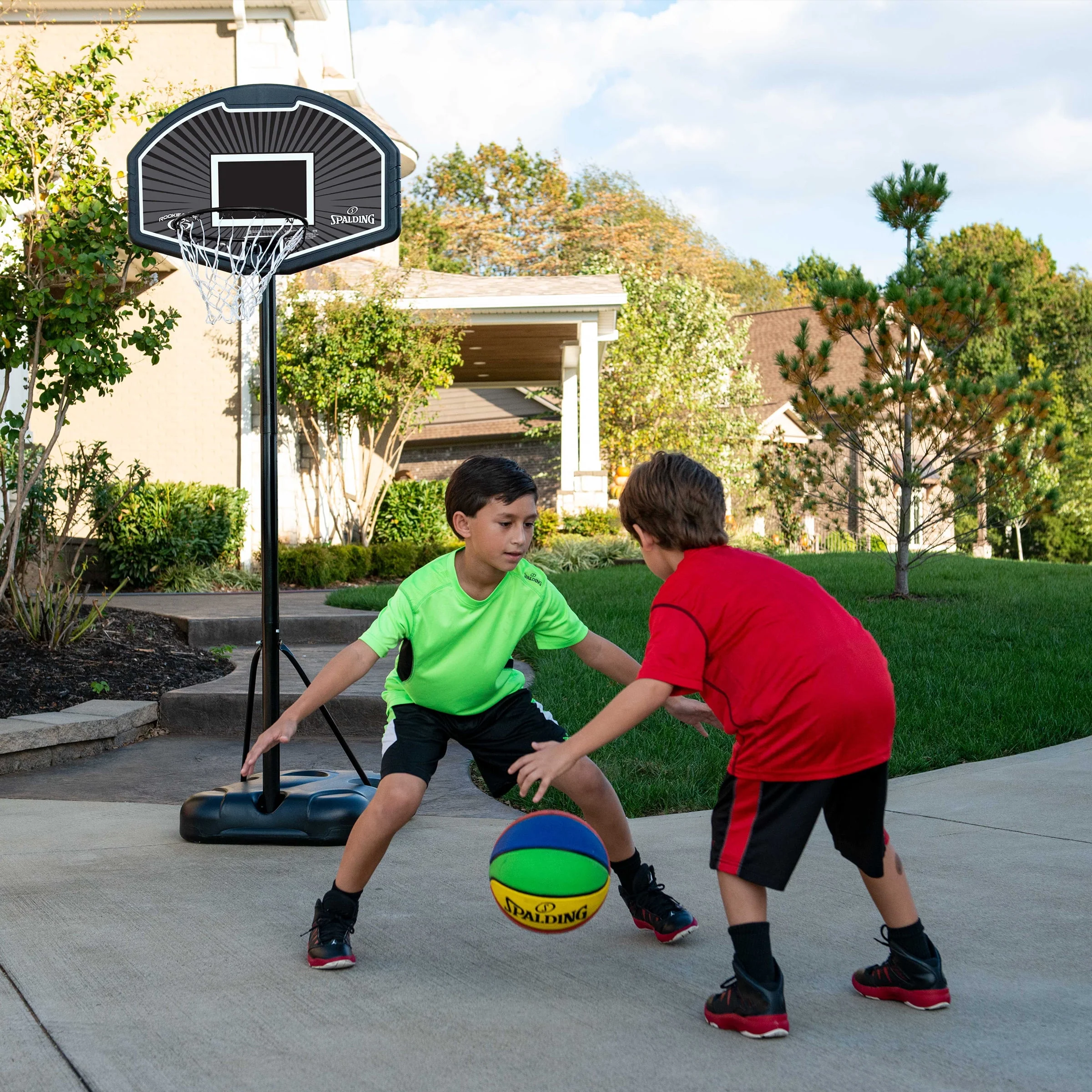 Spalding Eco-Composite 32 In. Telescoping Portable Basketball Hoop System