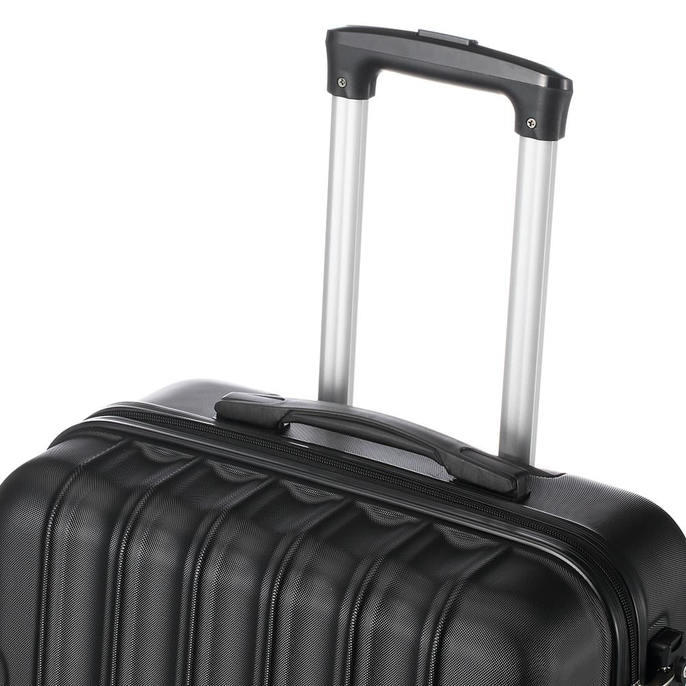 SalonMore  3 Piece Hardside Lightweight Spinner Luggage Bag Set  With TSA Lock Black