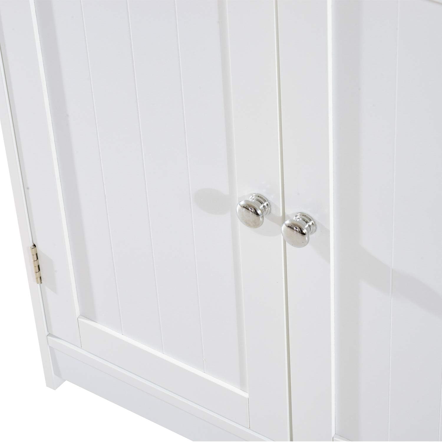 HOMCOM 24” Pedestal Sink Bathroom Vanity Cabinet - White