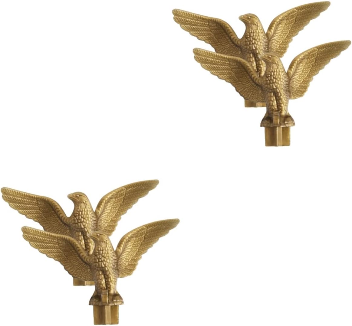 8 Pcs Eagle Flagpole Head Flag Pole Eagle Finial Topper Crafts Flag Topper Outdoor Accessories Metal Decor Metal Trim Top Hat Flag Pole Ornament The