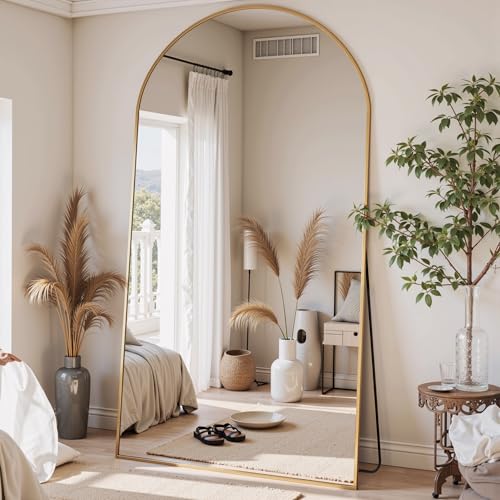 Floor Mirror, 78"x38" Oversized Full Length Mirror with Stand,Arched Full Body Mirror Standing Hanging Leaning Against Wall