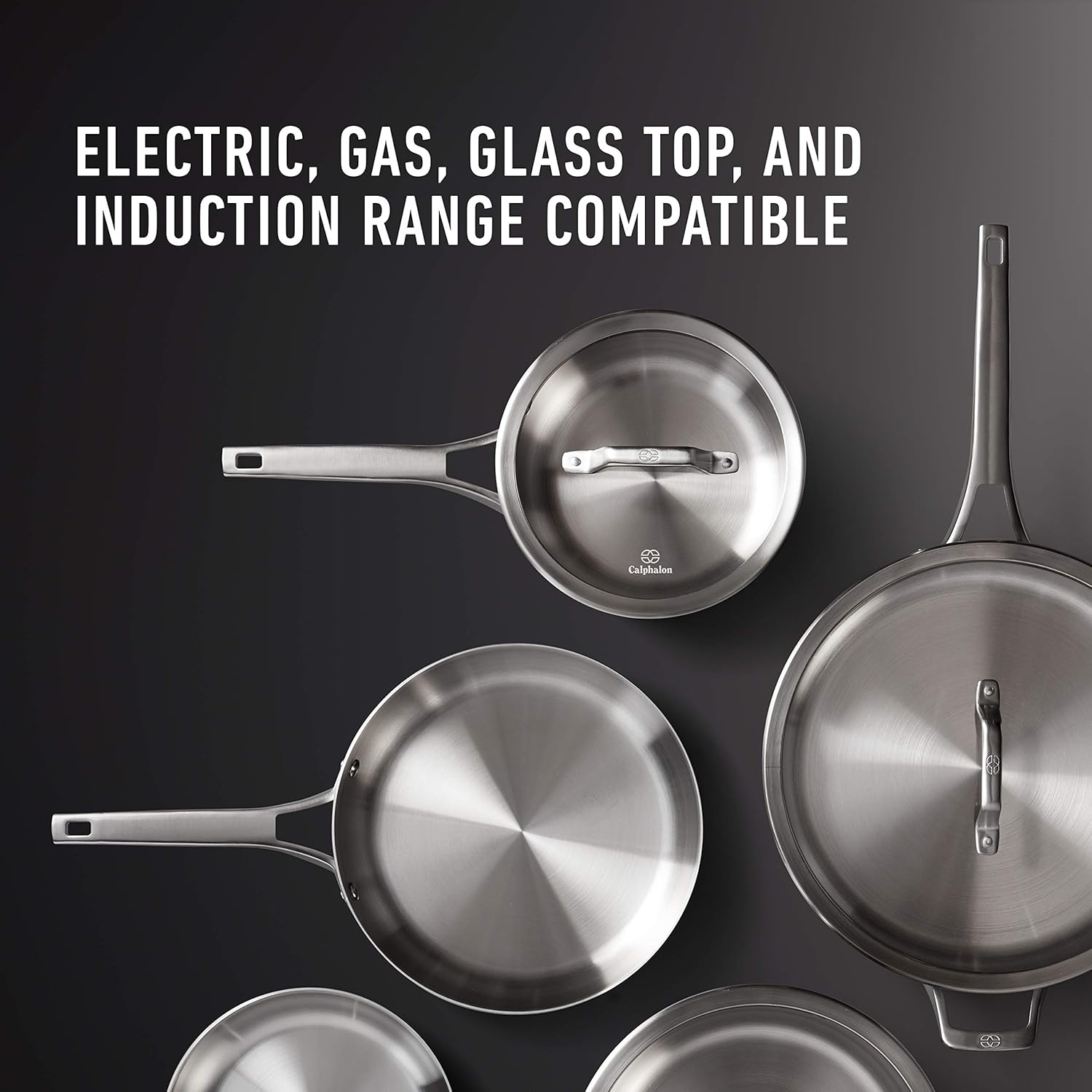 Calphalon Premier Stainless Steel Pots and Pans, 8-Piece Cookware Set