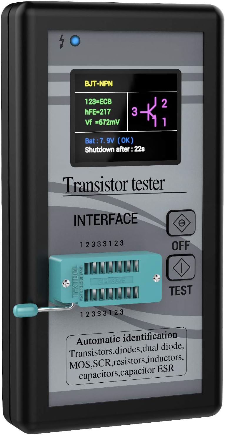 Transistor Tester, DROK Mosfet Transistor Capacitor Tester