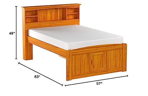 Discovery World Furniture White Full Bookcase Bed with 6 Drawers