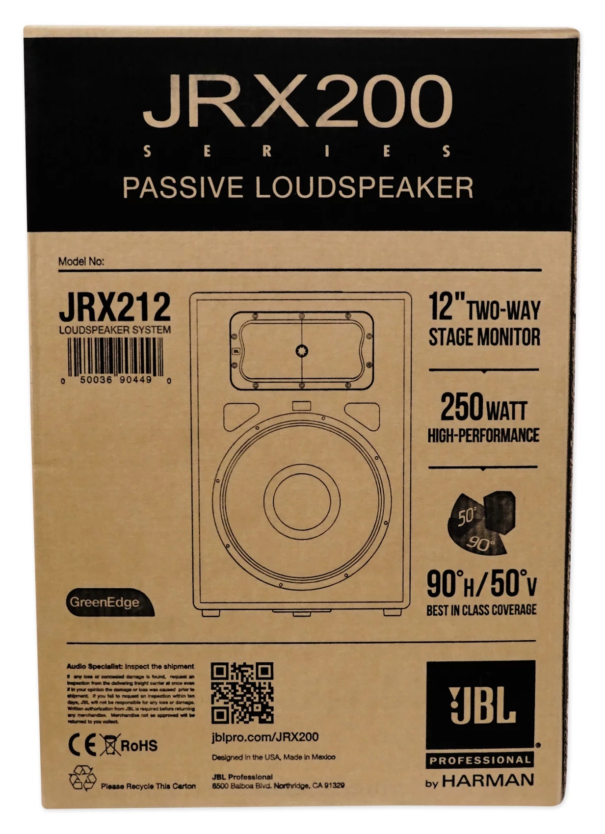 (2) JBL JRX212 1000 Watt 12" DJ PA Speakers+Powered 4-Ch. Mixer+Stands+Cables