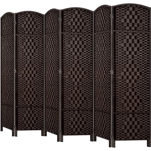 Room Divider, Room Dividers and Folding Privacy Screens, 16in Privacy Screen, 6 Panel Temporary Wall Partitions, 6ft Space Separation Panel Screen