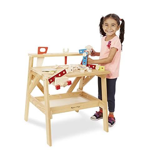 Melissa u0026 Doug Solid Wood Project Workbench Play Building Set