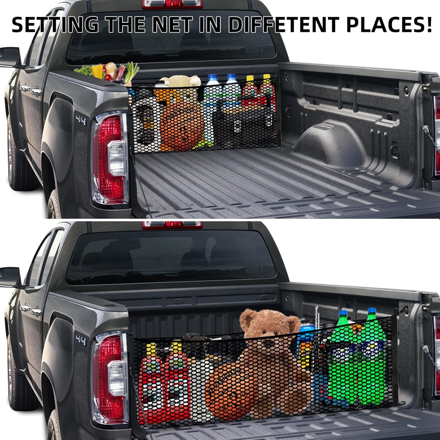 Double-Layer High Elastic Car Rear Cargo Net for SUV Car Trunk Net Organizer, Automotive Cargo Nets