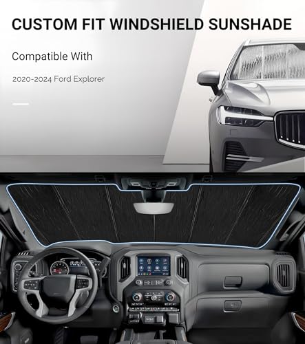 Window Sun Shade for 2011-2020 Toyota Sienna, Premium Folding Sunshade（Full Set