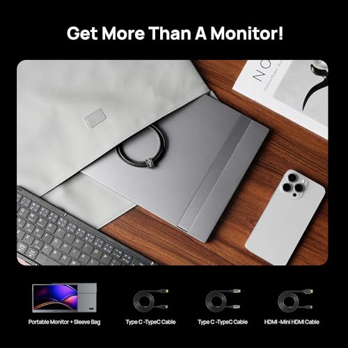 ARZOPA 16.1'' 144Hz Portable Gaming Monitor, 106% sRGB 1080P FHD Kickstand Portable Monitor with HDR, Ultra Slim, Eye Care