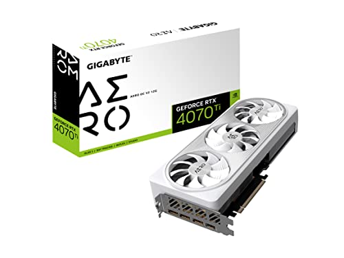 GIGABYTE GeForce RTX 5070 Ti AERO OC 16G Graphics Card, 16GB 256-bit GDDR7, PCIe 5.0, WINDFORCE Cooling System, GV-N507TAERO OC-16GD Video Card