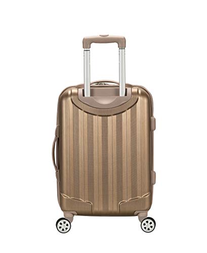 Rockland Melbourne Hardside Expandable Luggage with Spinner Wheels, 2TONENAVY, 2 Piece (20/28)