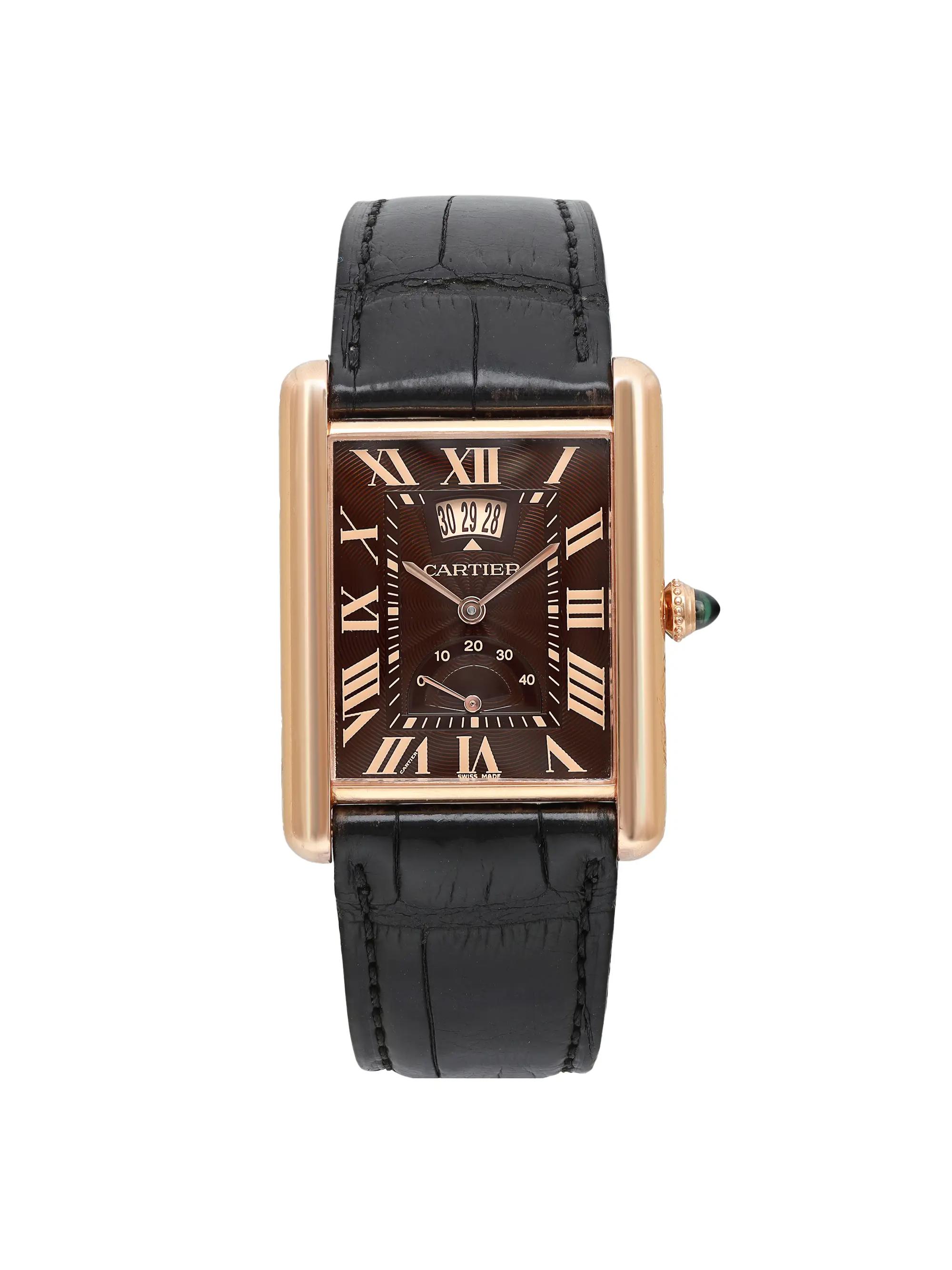 Pre-owned Cartier Tank Louis XL 18K Gold Hand Wind Mens Watch W1560002 (Good)