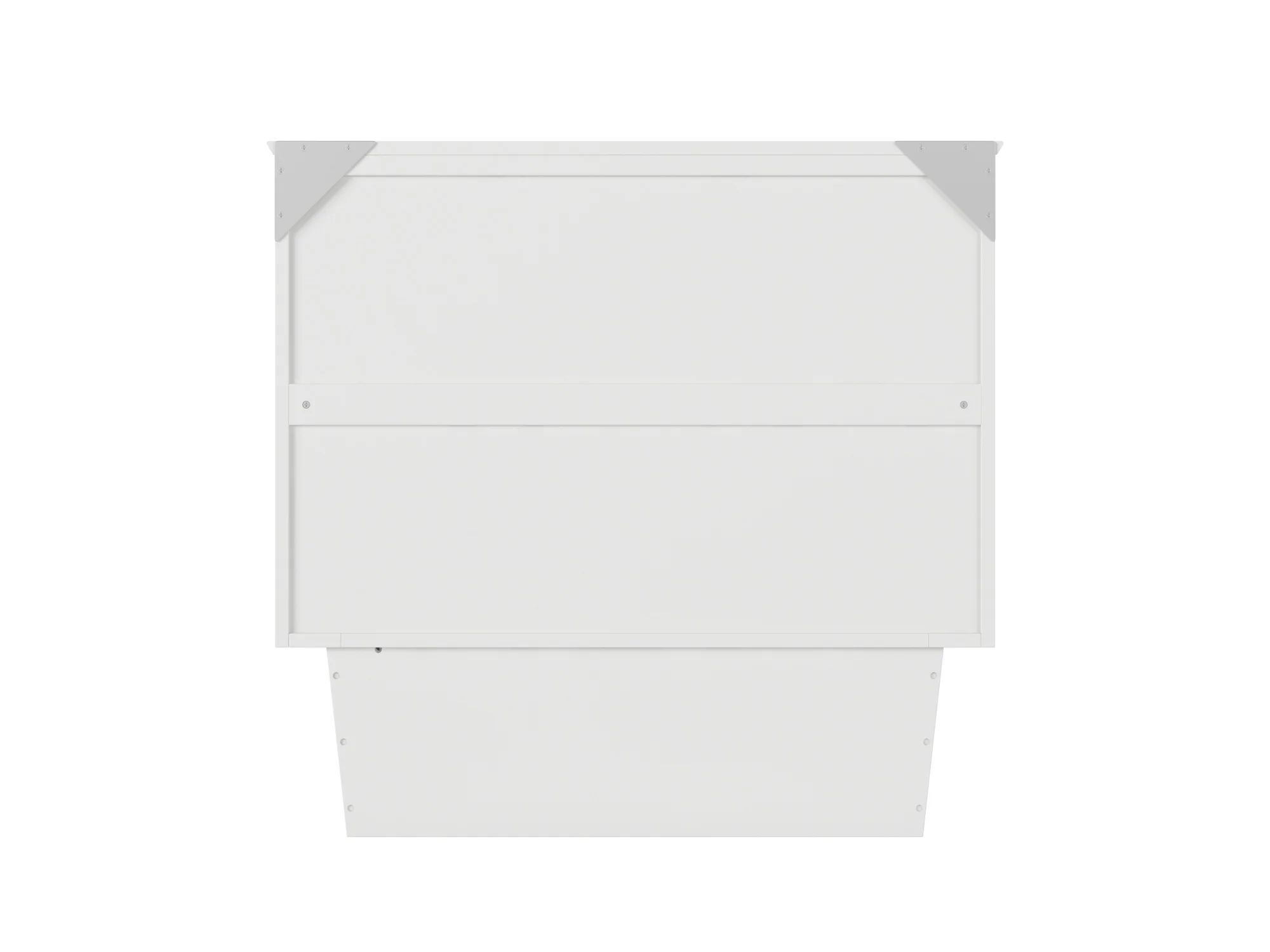 AFI Nantucket Twin Solid Wood Murphy Bed Chest with Mattress, Drawer & Charger in White