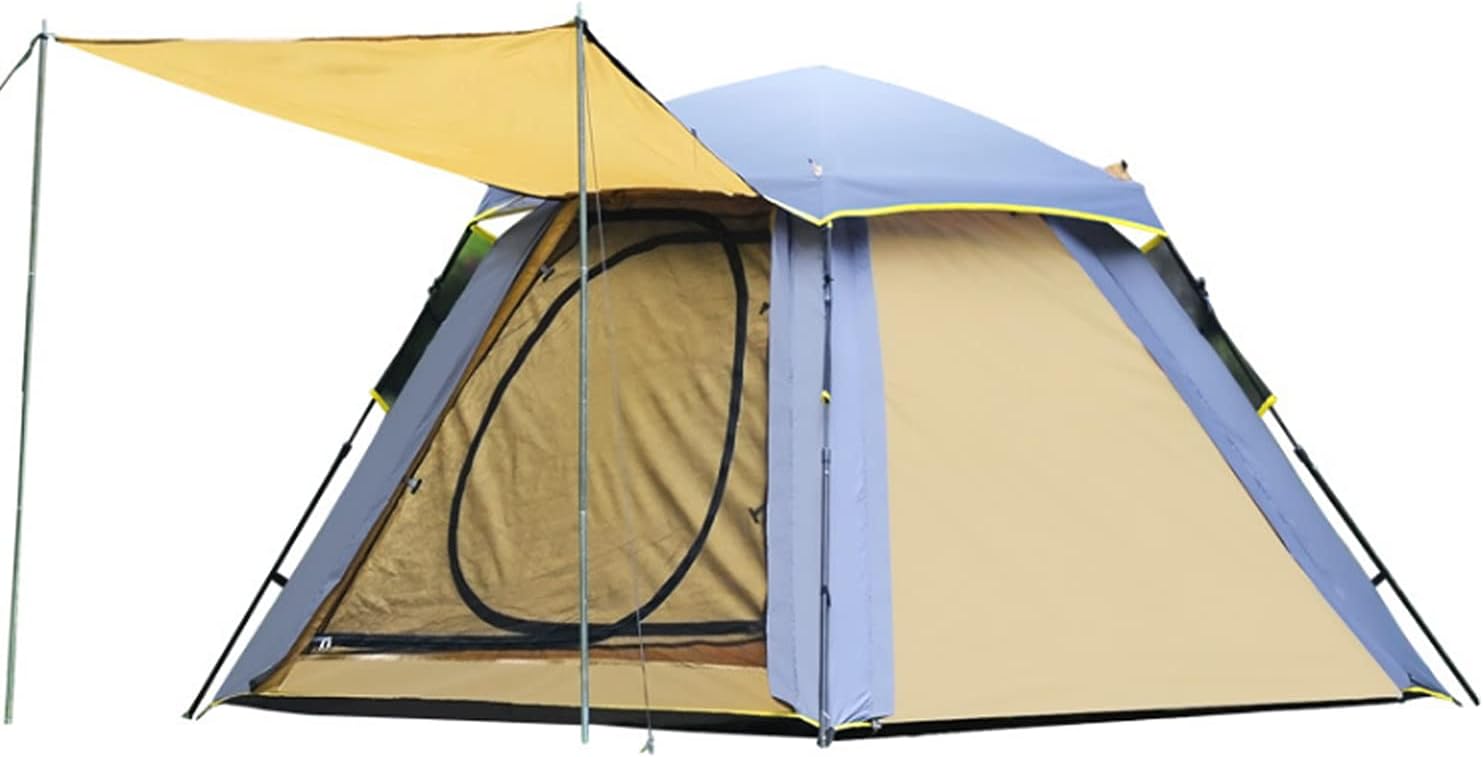 Wind Tour 3-4 Persons Instant Automatic Family Camping Tent Quick Set up Tent for Beach, Traveling, Hiking, Mountaineering, Outdoor Activities
