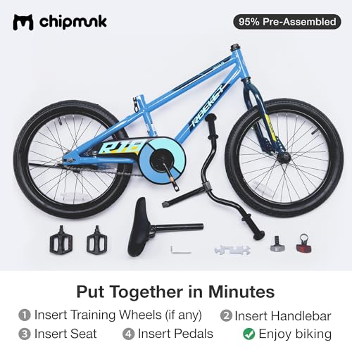 Chipmunk Kids Bike Toddlers 12 14 16 18 Inch Wheel Bicycle Beginners Boys Girls Ages 3-11 Years, Multiple Color Options