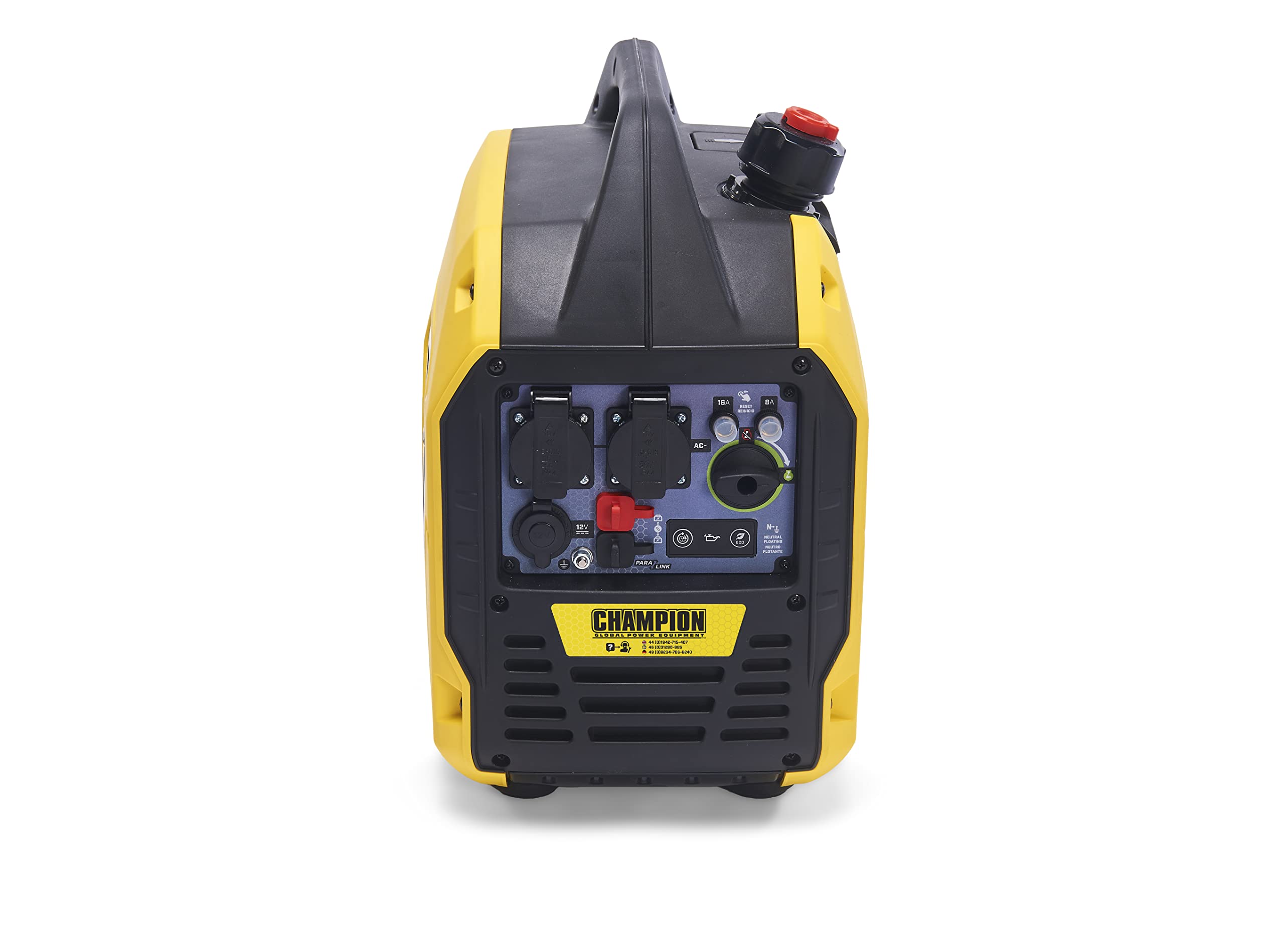Champion Power Equipment The Mighty Atom Power Generator (2200W Inverter Petrol Only, 58dBA - 7m Distance, 12V DC Socket and Dual Port USB Adapter