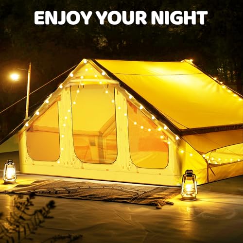 Inflatable Tents for Camping, Blow Up Tent with Hand Pump, Easy Setup Inflatable Hot Tent with Stove Jack